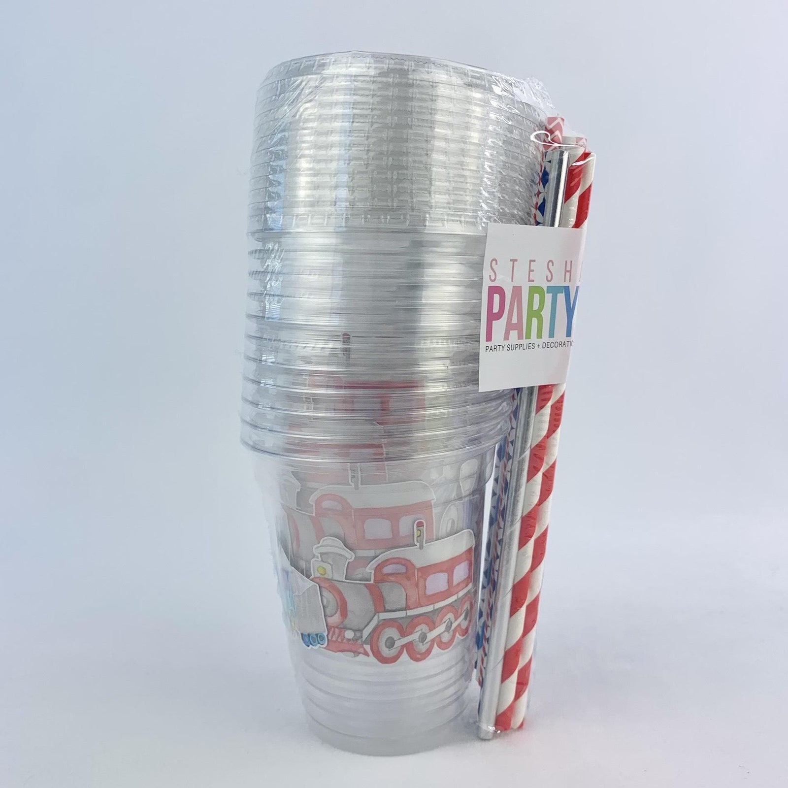 Train Party Cups 12ct - Stesha Party