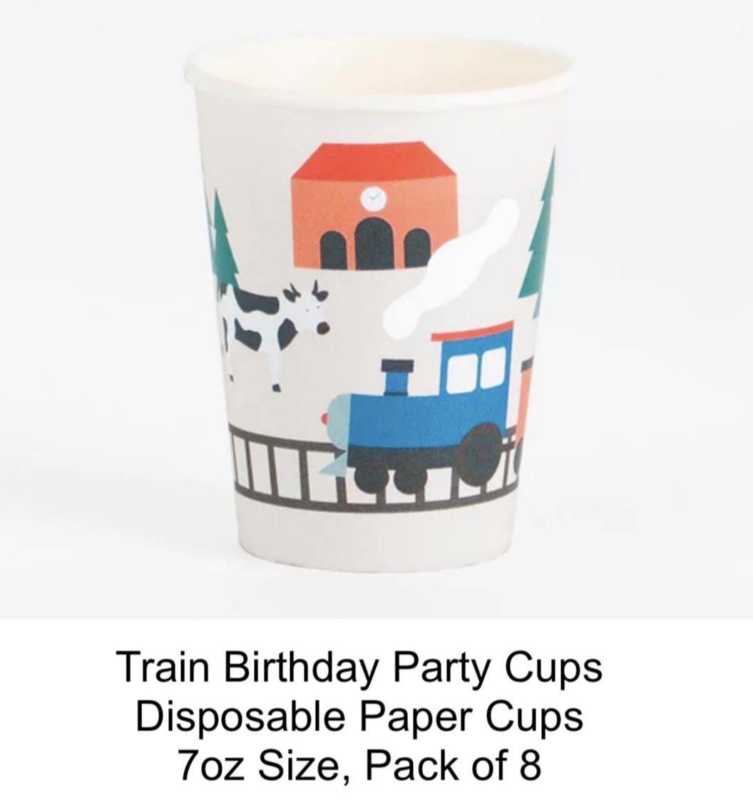 Train Party Cups 8ct - Stesha Party