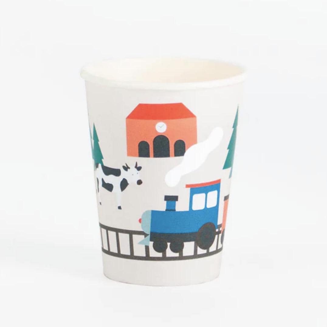 Train Party Cups 8ct - Stesha Party