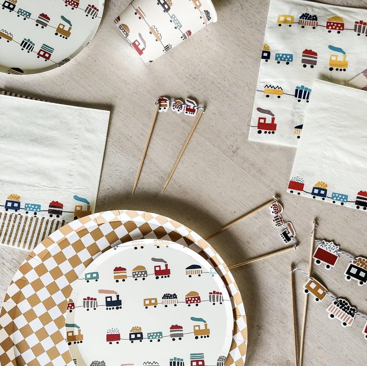 Train Party Napkins - Stesha Party