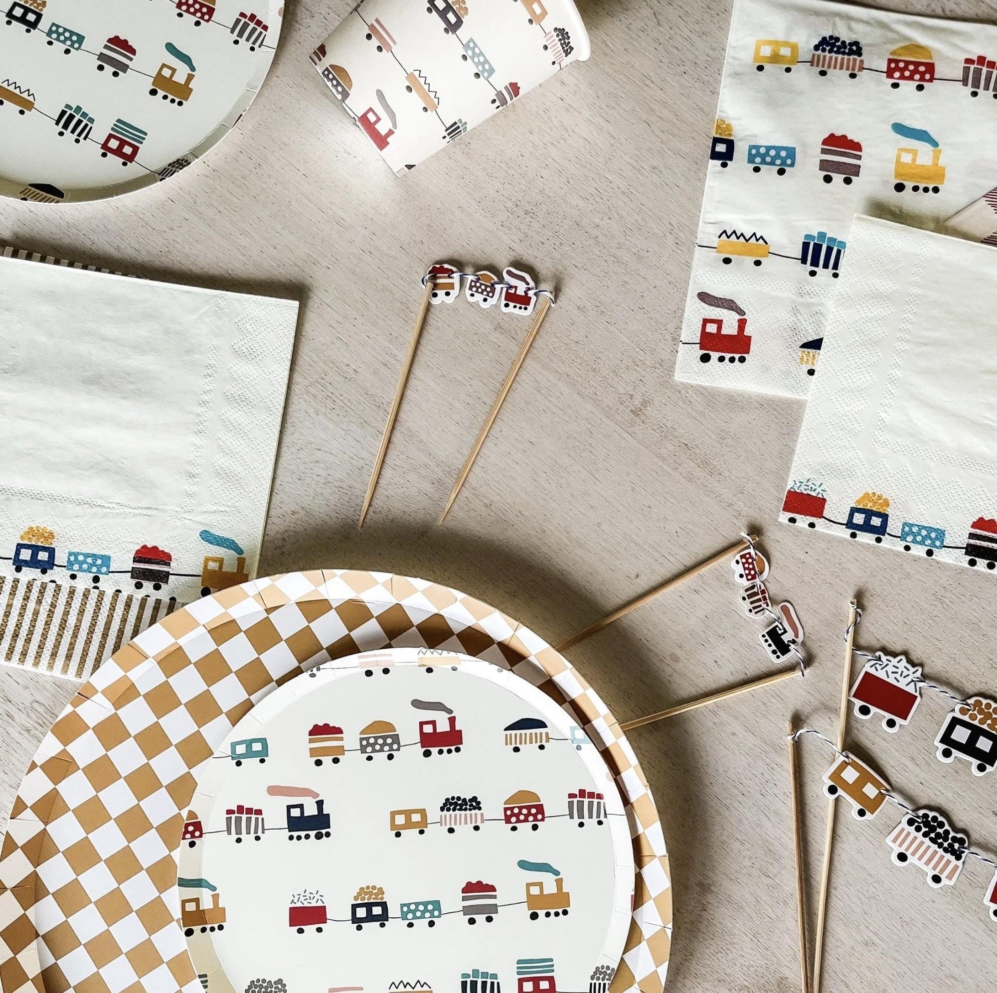Train Party Napkins - Stesha Party