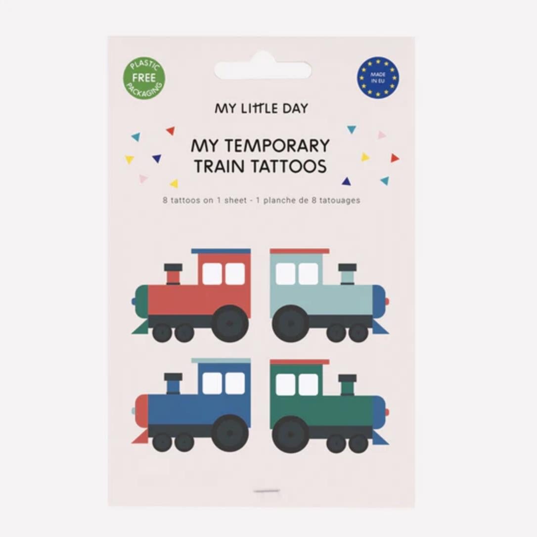 Train Temporary Tattoos 8ct - Stesha Party