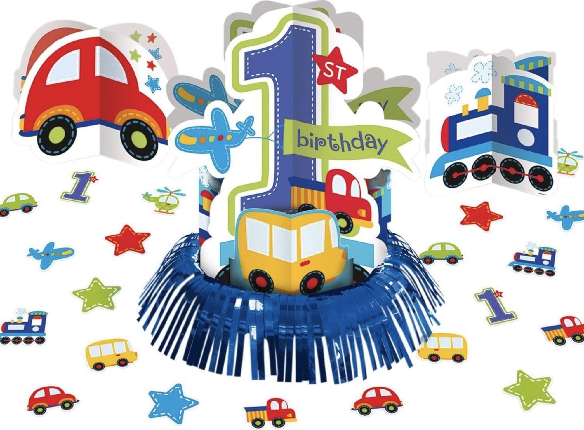 Transportation 1st Birthday Table Centerpiece - Stesha Party
