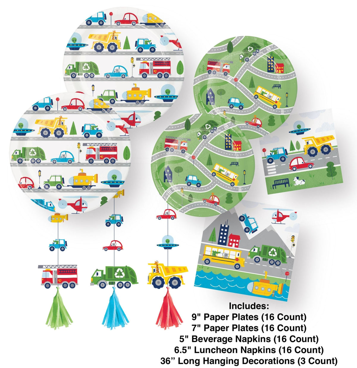 Transportation Birthday Supplies - Stesha Party