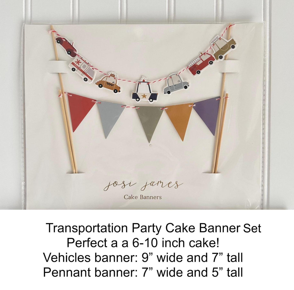 Transportation Cake Banner Set - Stesha Party