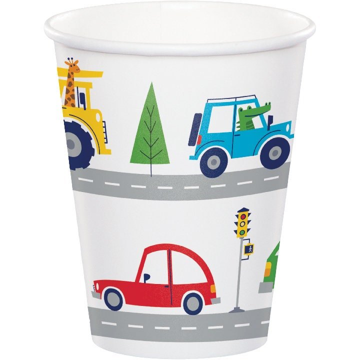 Transportation Paper Cups - Stesha Party