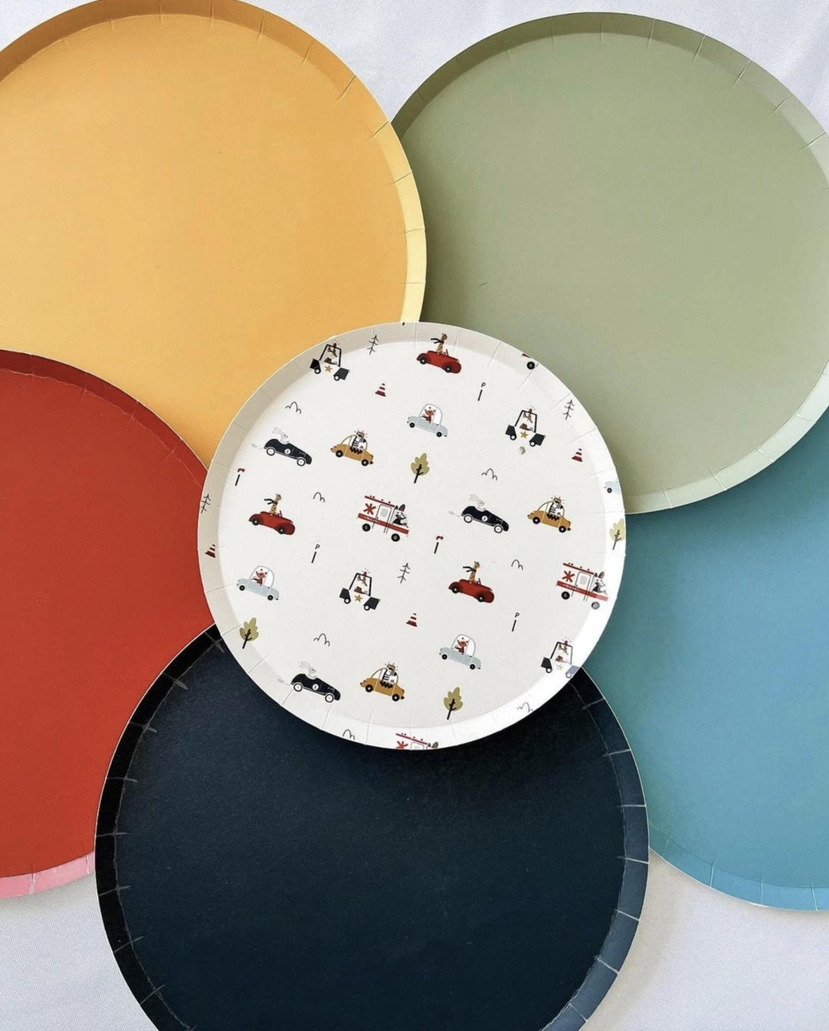 Transportation Party Cake Plates - Stesha Party