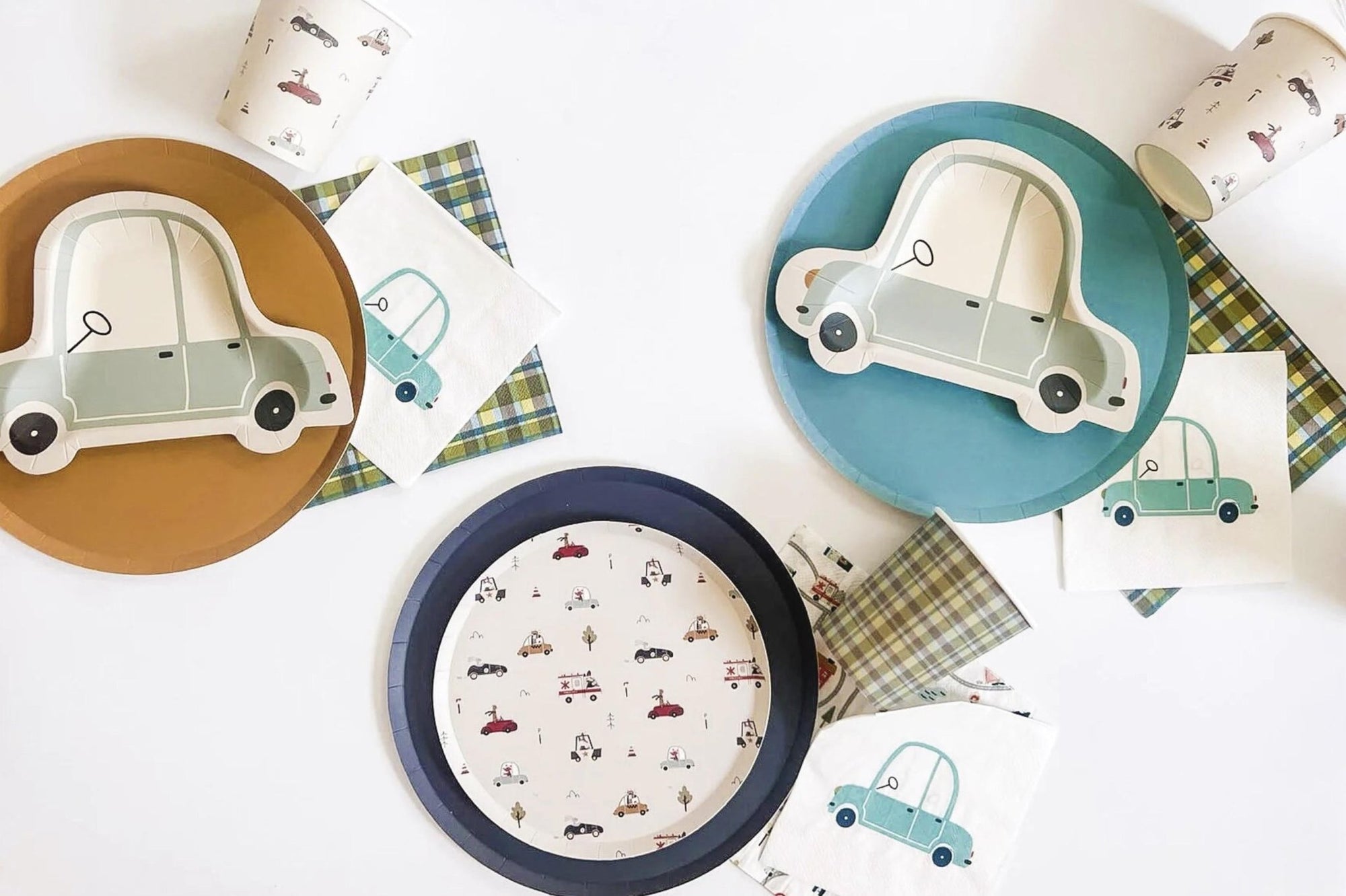 Transportation Party Cake Plates - Stesha Party