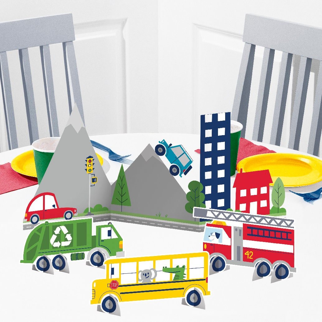 Transportation Party Centerpiece - Stesha Party