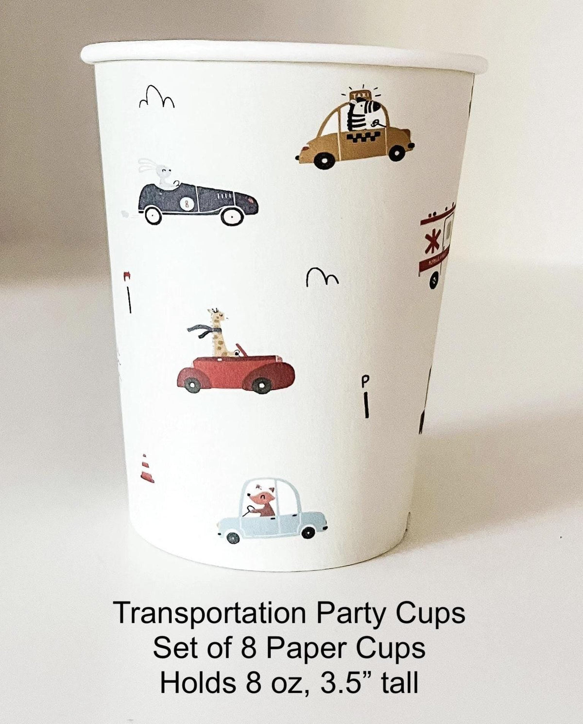 Transportation Party Cups - Stesha Party