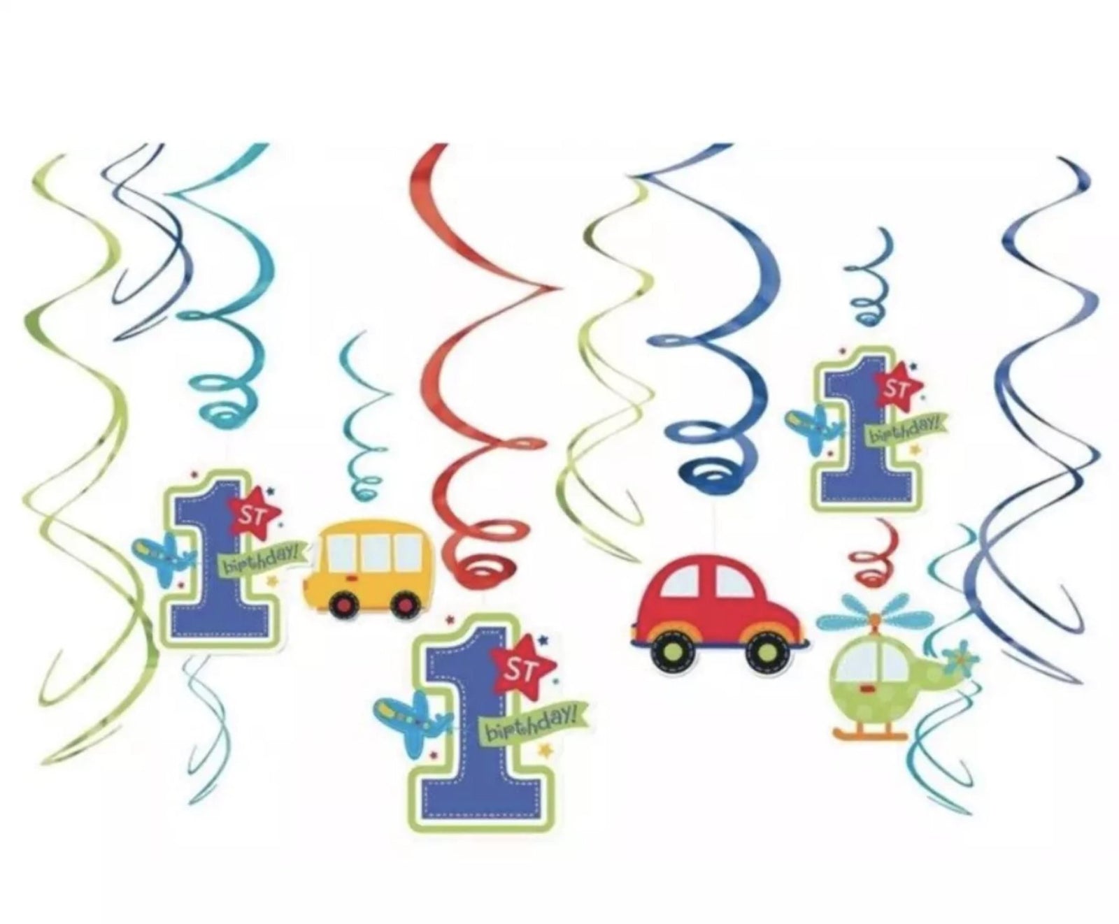 Transportation Party Hanging Decorations 6ct - Stesha Party