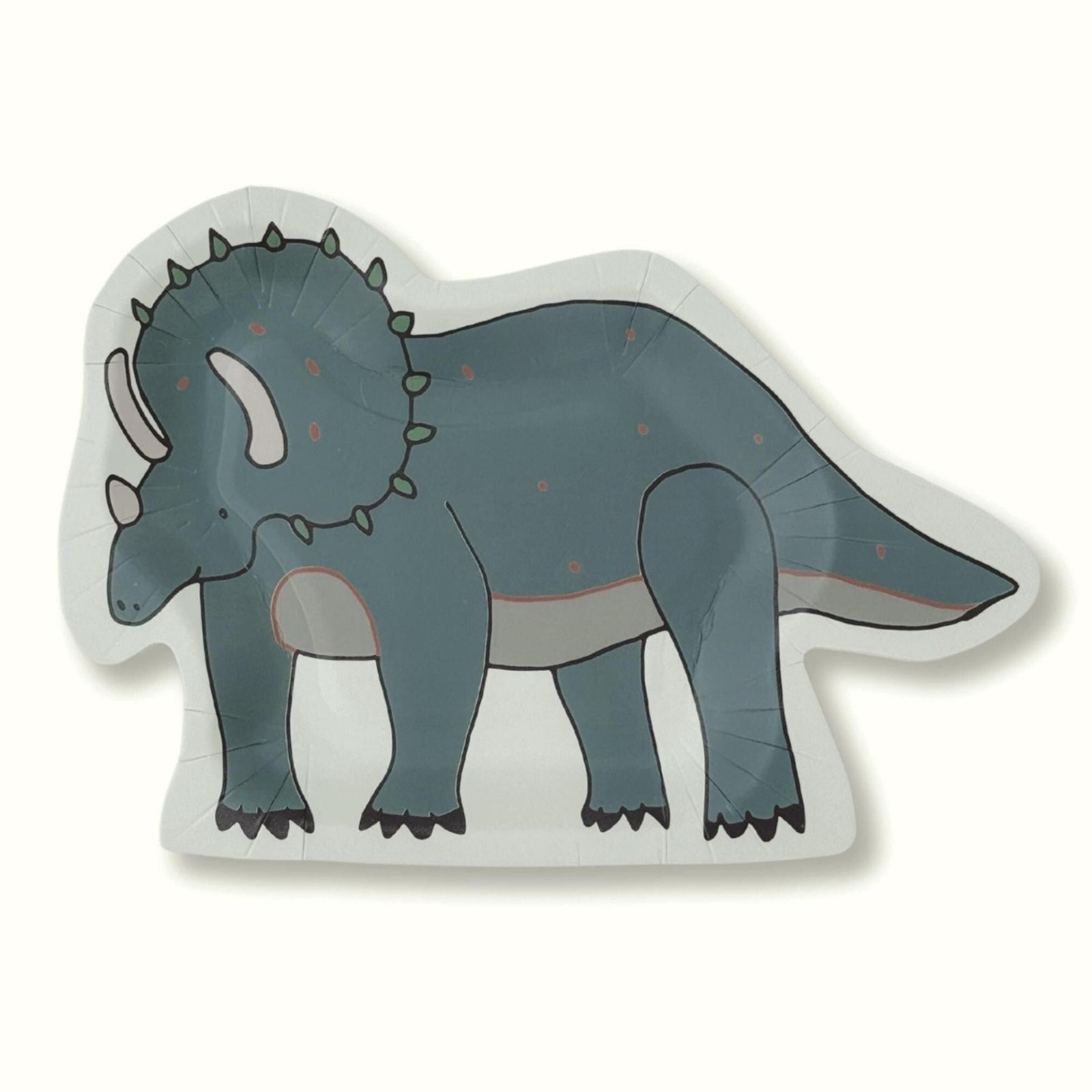 Triceratops Shaped Plates 12ct - Stesha Party