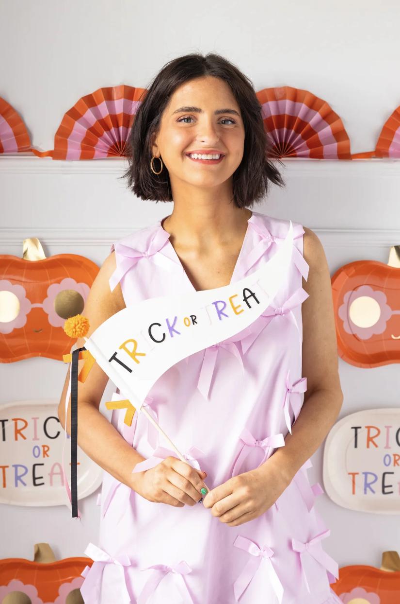 Trick or Treat Pennant Flag - Stesha Party