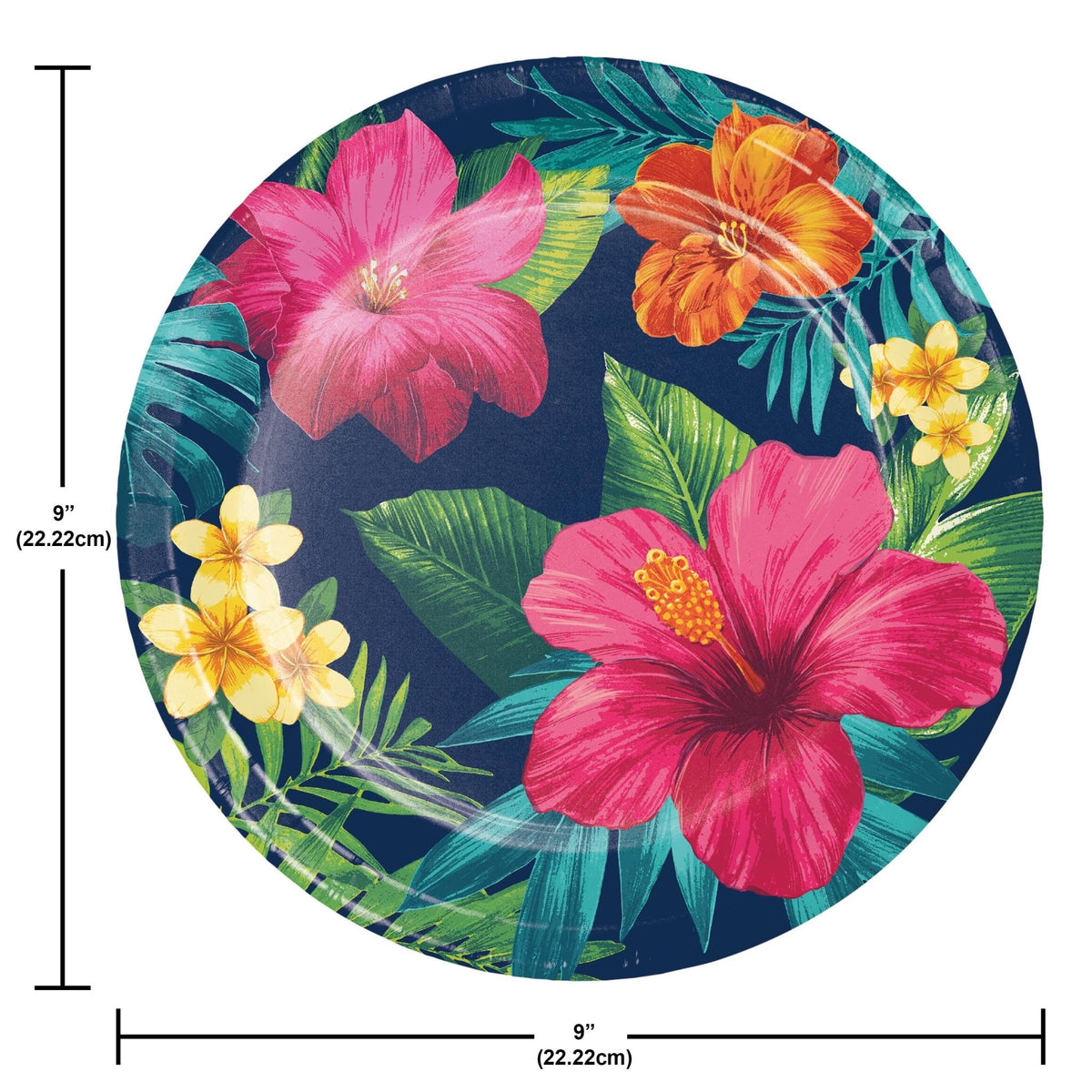 Tropical Party 9" Paper Plates 8ct - Stesha Party