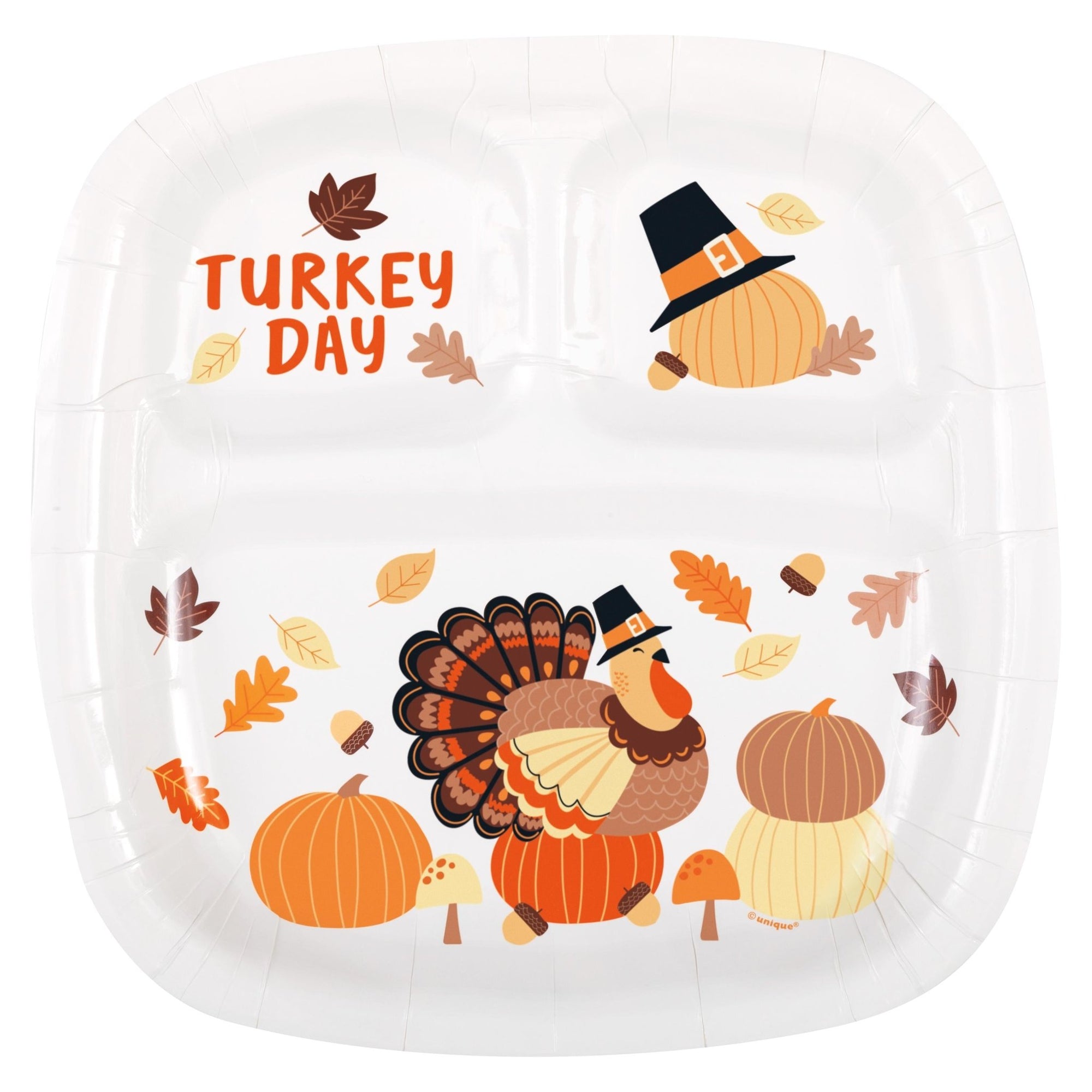 Turkey Day Paper Plates 8ct - Stesha Party