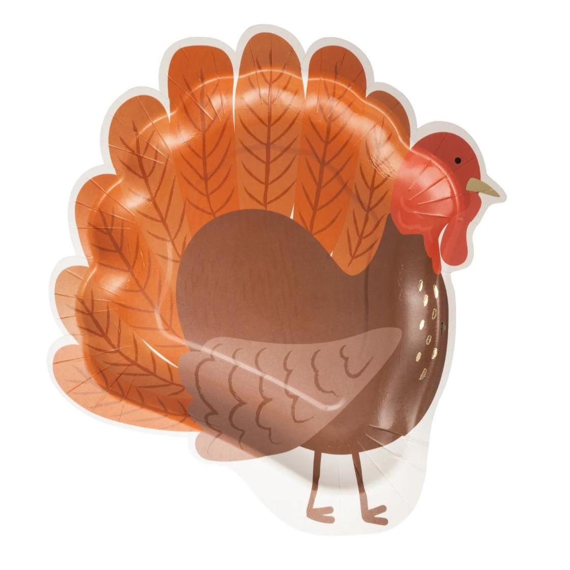 Turkey Shaped Paper Plates - Stesha Party