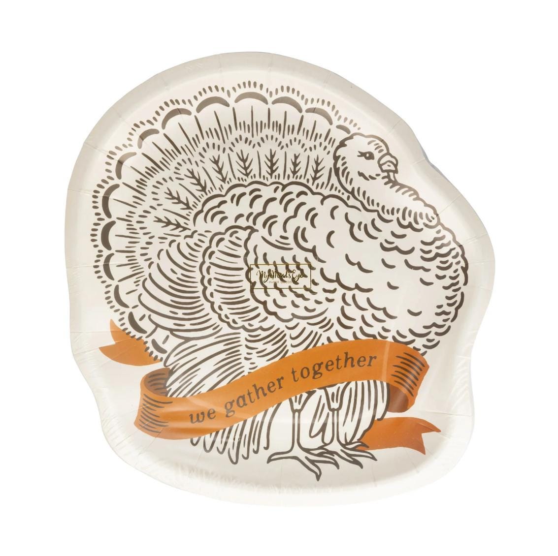 Turkey Shaped Thanksgiving Plates - Stesha Party