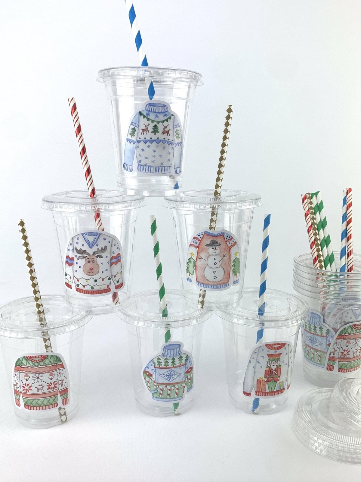 Ugly Sweater Party Drink Cups 12ct - Stesha Party