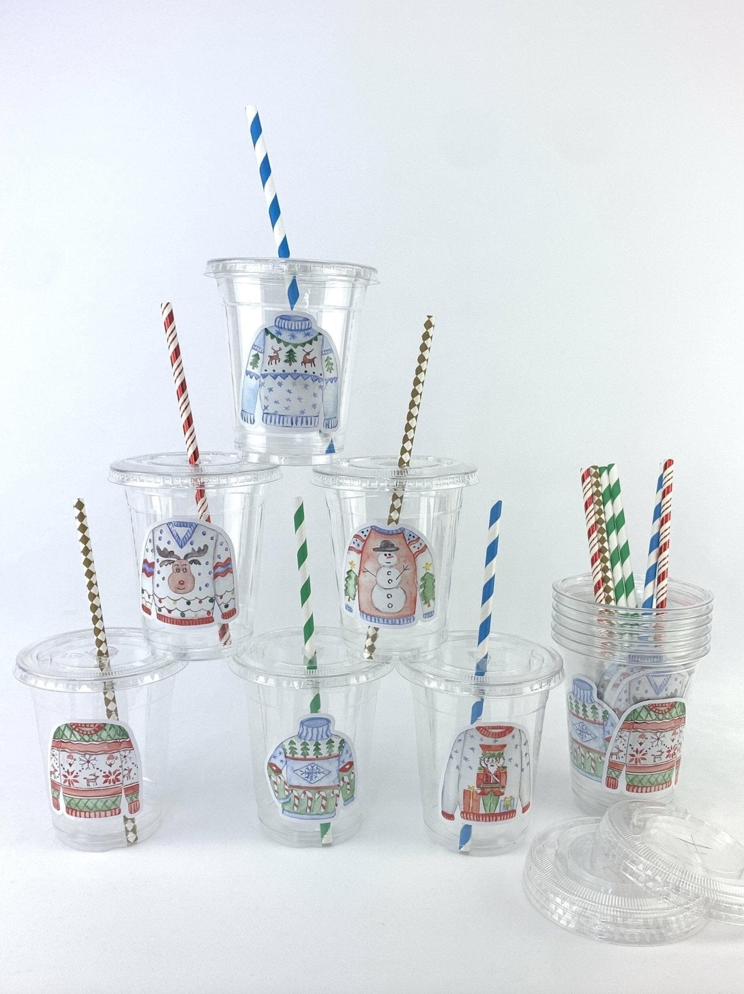 Ugly Sweater Party Drink Cups 12ct - Stesha Party
