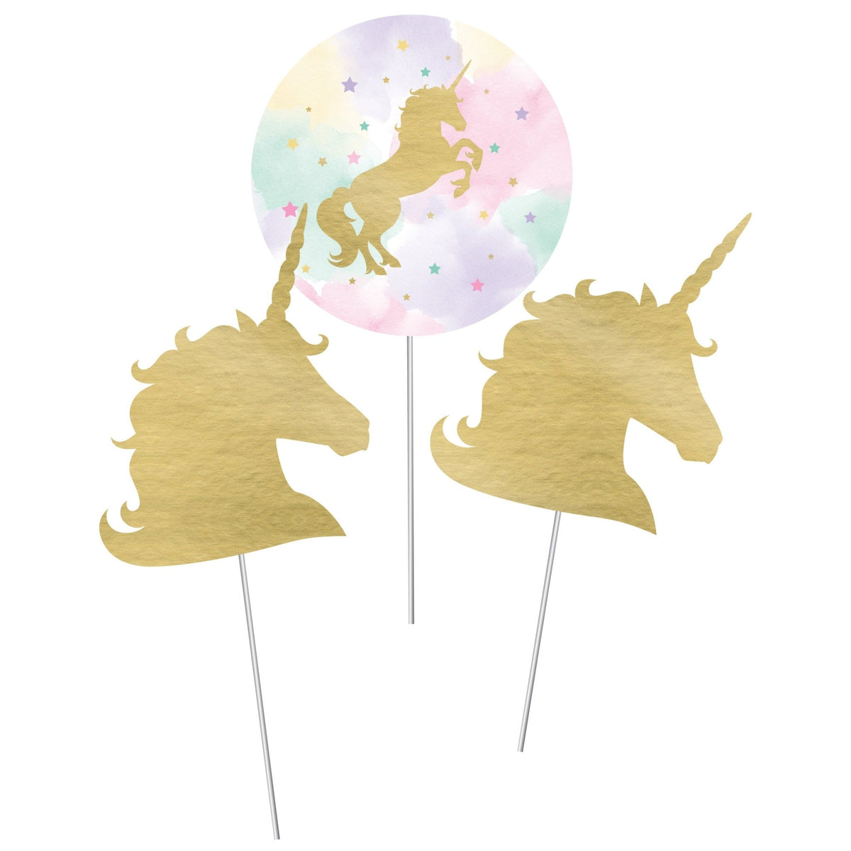 Unicorn Party Centerpiece Sticks 3ct - Stesha Party