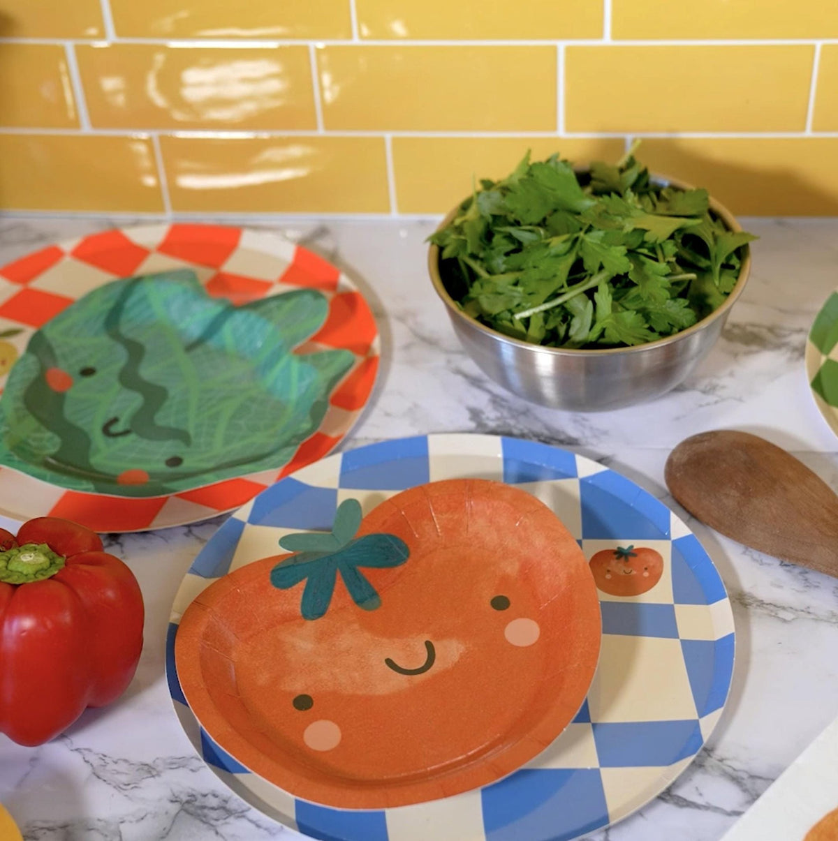 Vegetable Party Plates - Stesha Party