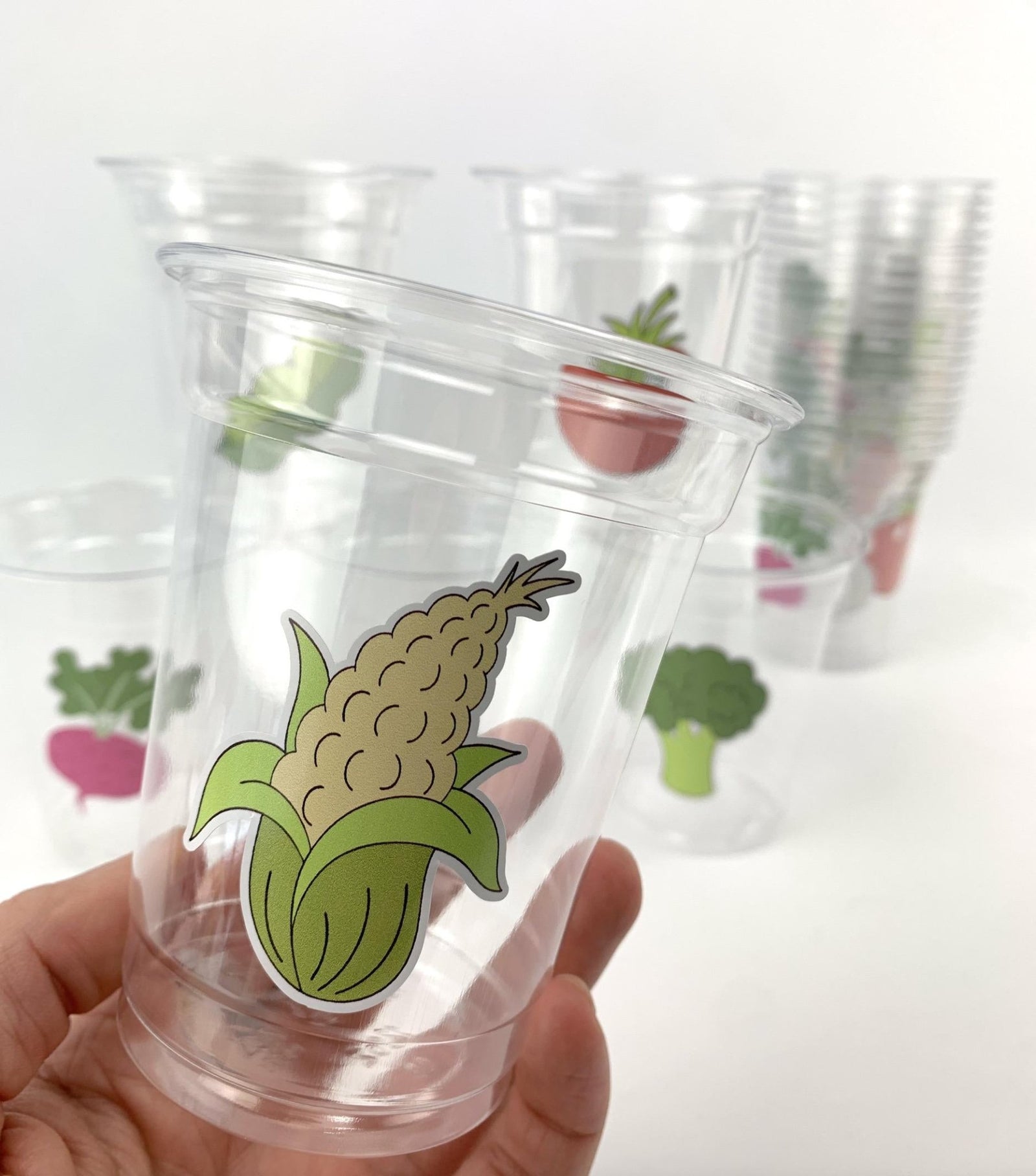 Veggie Party Cups 24ct 12oz Plastic Cups - Stesha Party