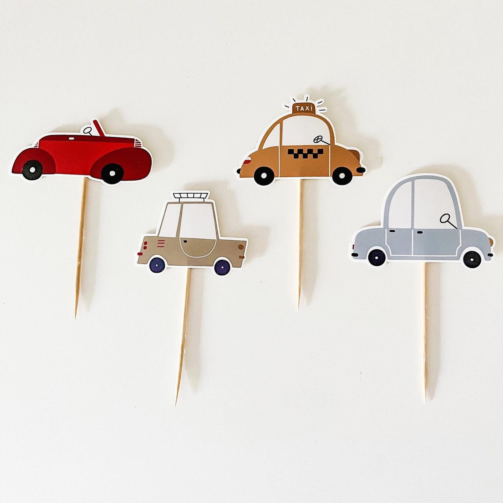 Vehicles Cupcake Picks - Stesha Party