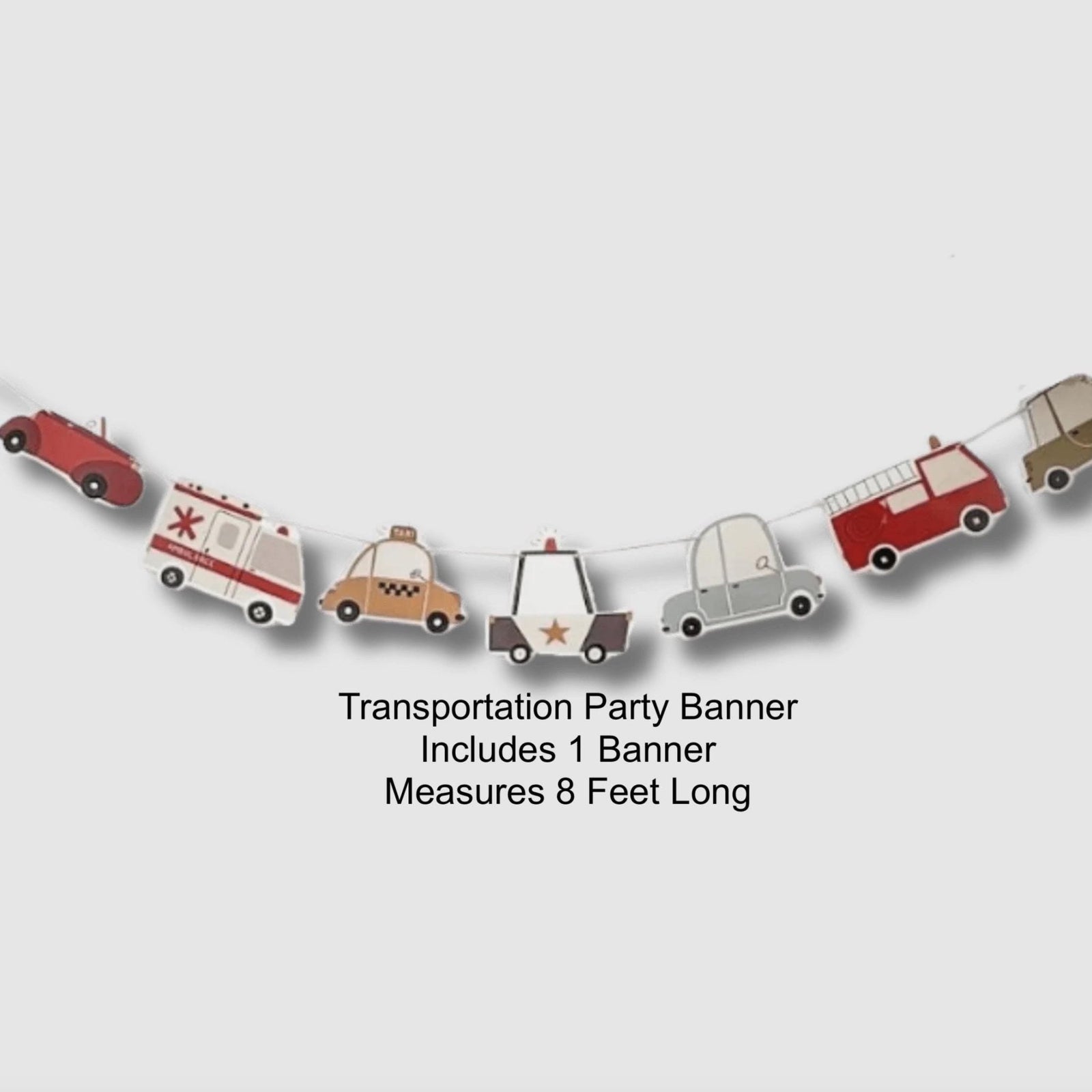 Vehicles Party Banner - Stesha Party