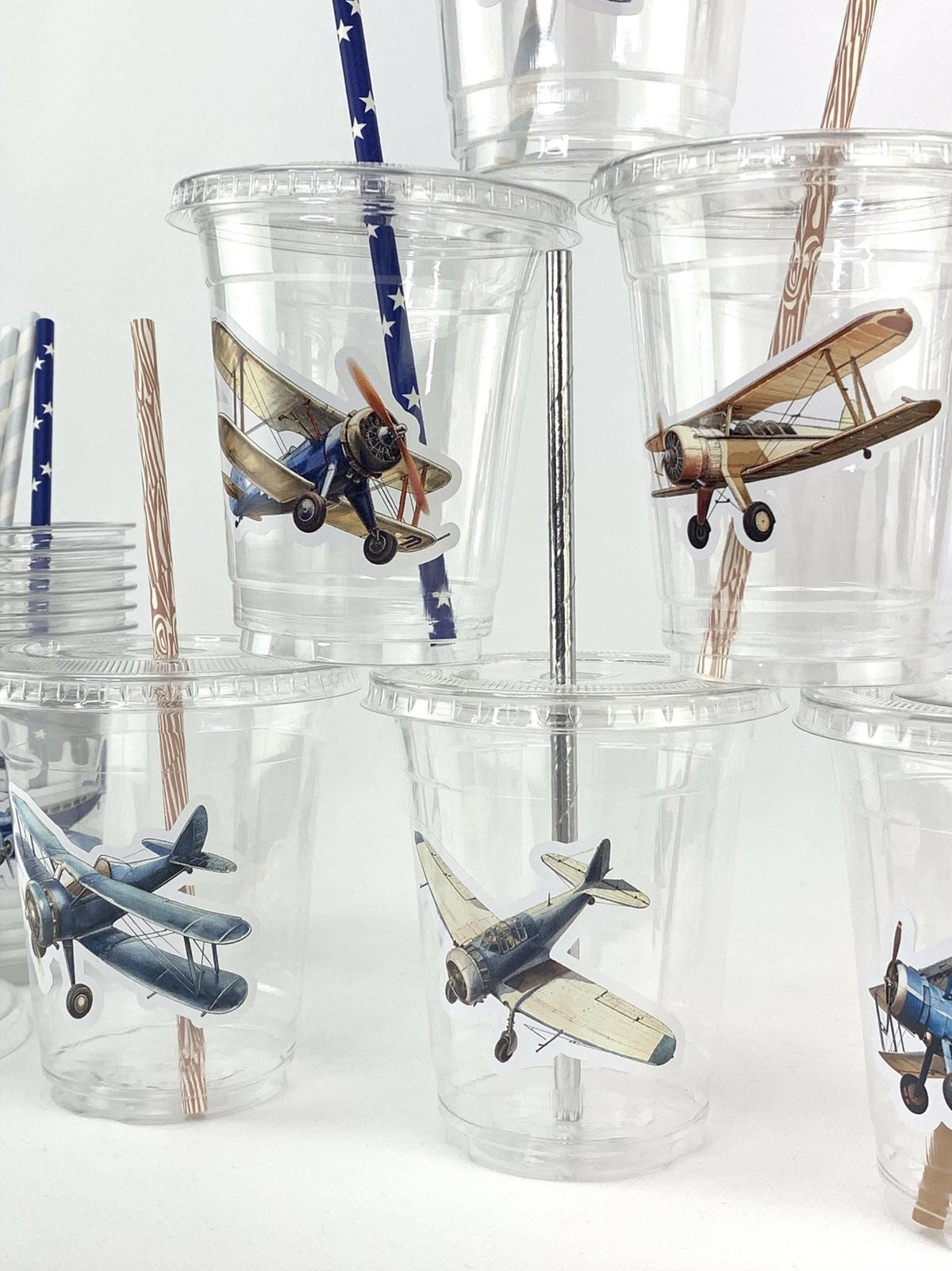 Vintage Airplane Cups - Stesha Party