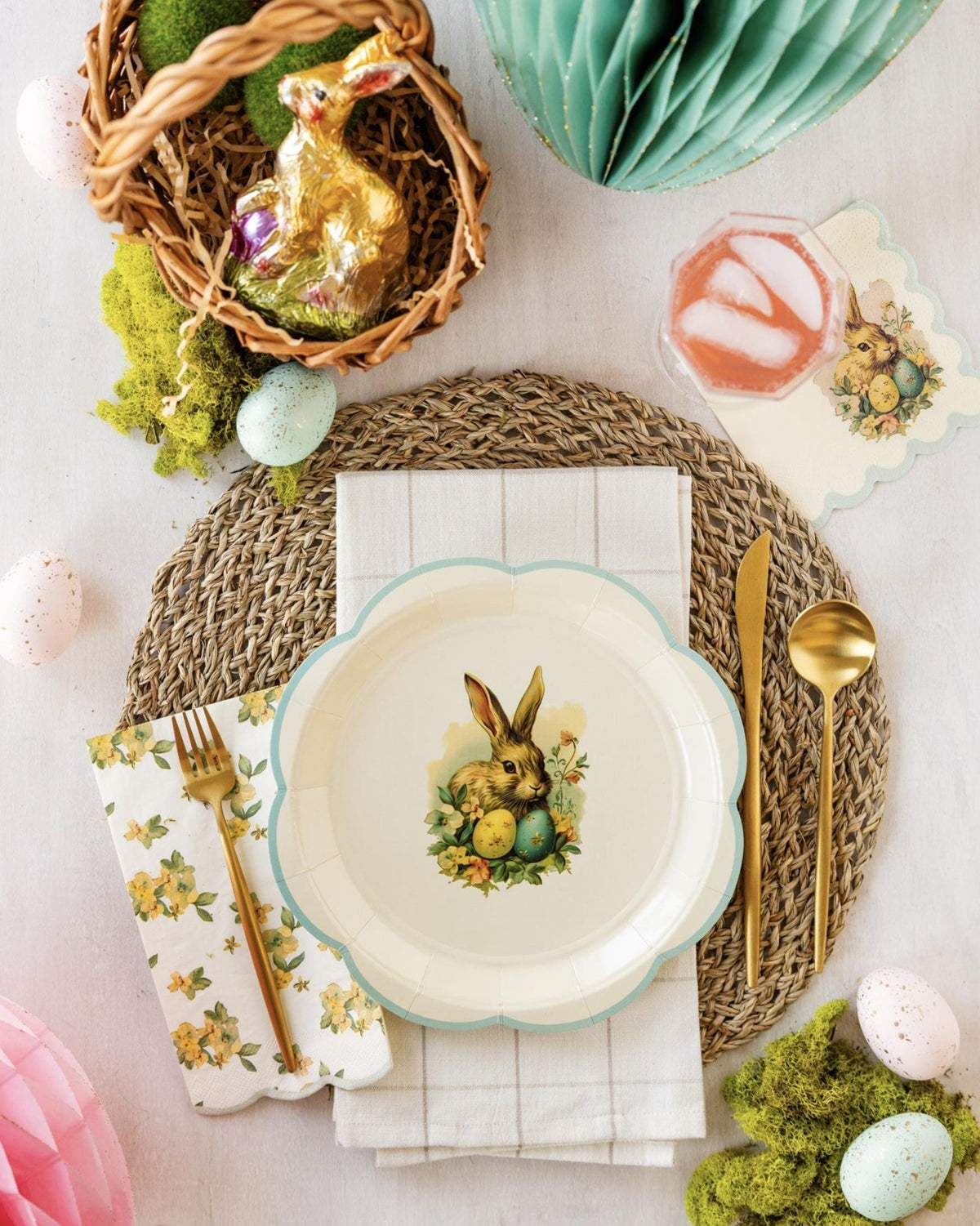 Vintage Bunny Party Napkins - Stesha Party