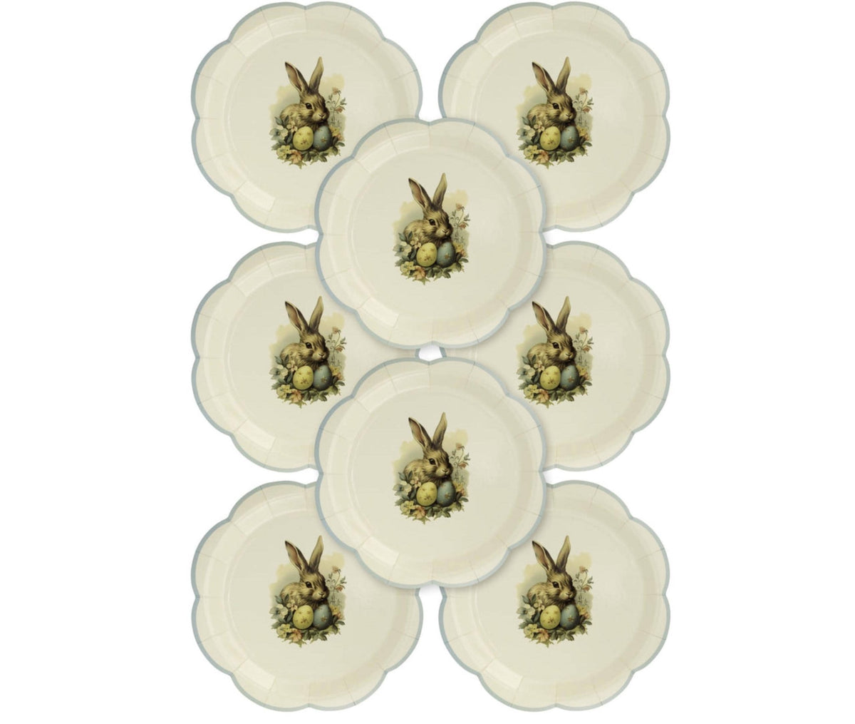 Vintage Easter Bunny Paper Plates - Stesha Party