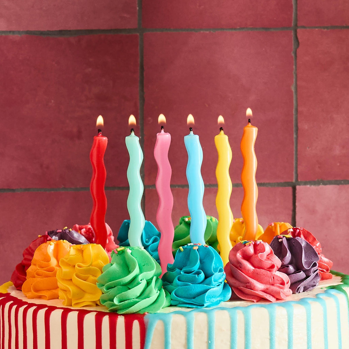Wavy Birthday Candles - 12 Pack - Stesha Party