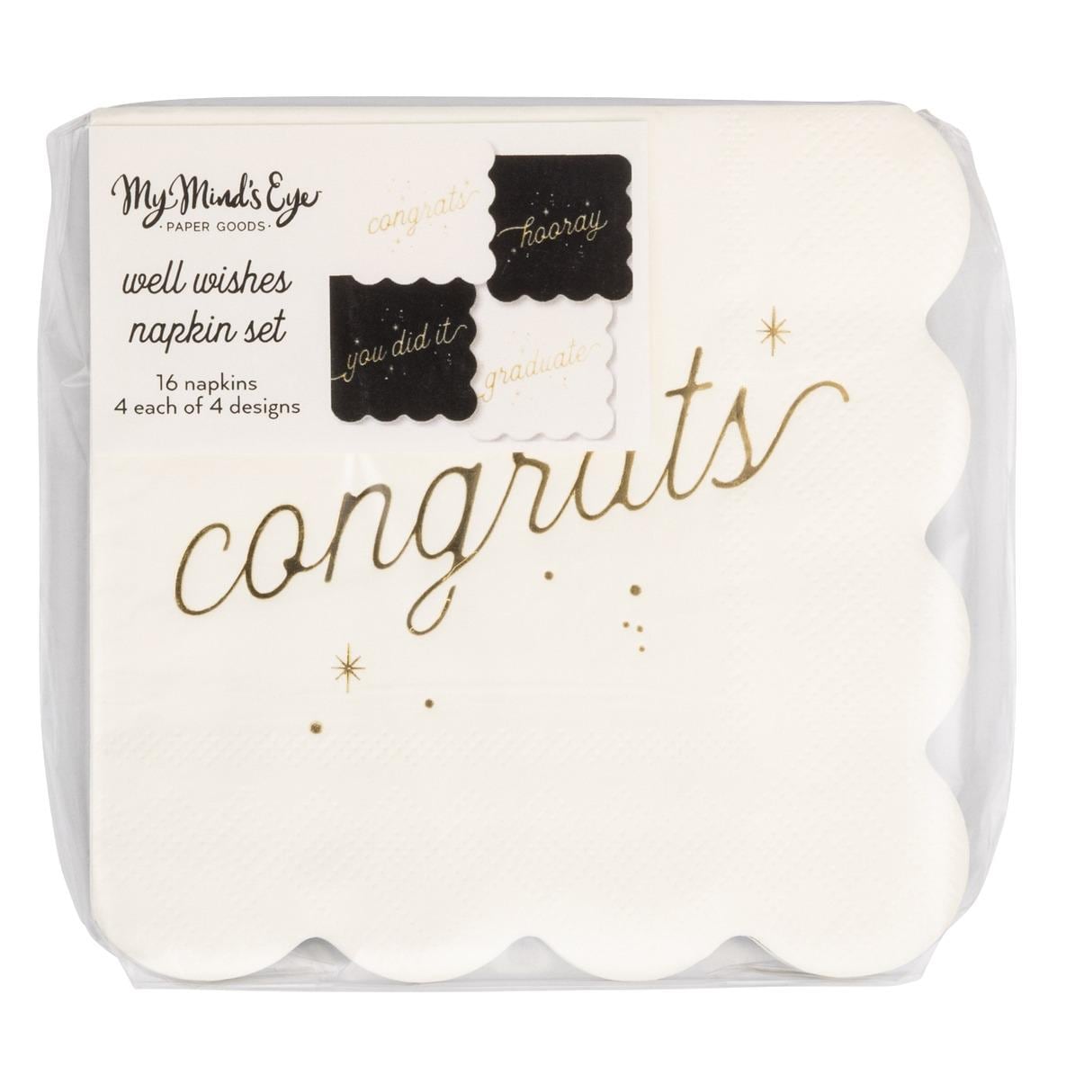 Well Wishes Grad Napkins 16ct - Stesha Party