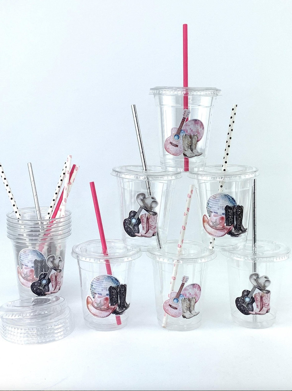 Western Cowgirl Plastic Cups - Stesha Party