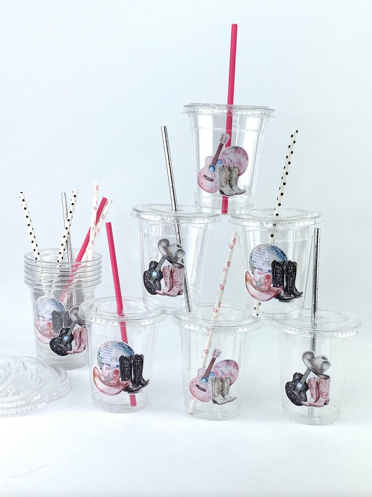 Western Cowgirl Plastic Cups - Stesha Party
