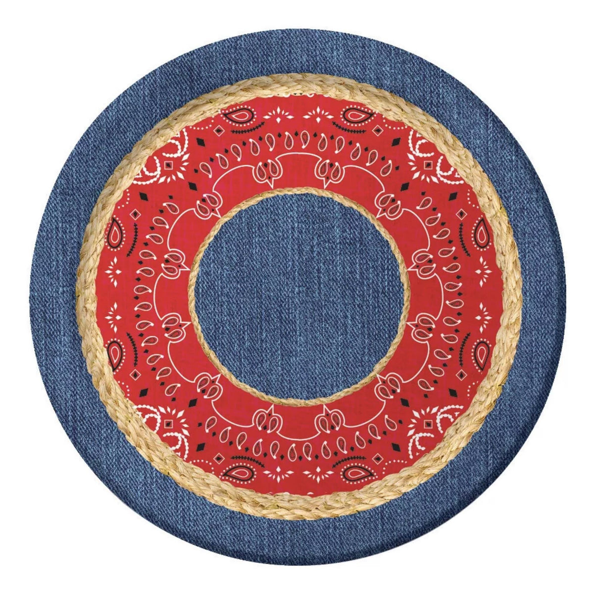 Western Party Paper Cake Plates 8ct - Stesha Party