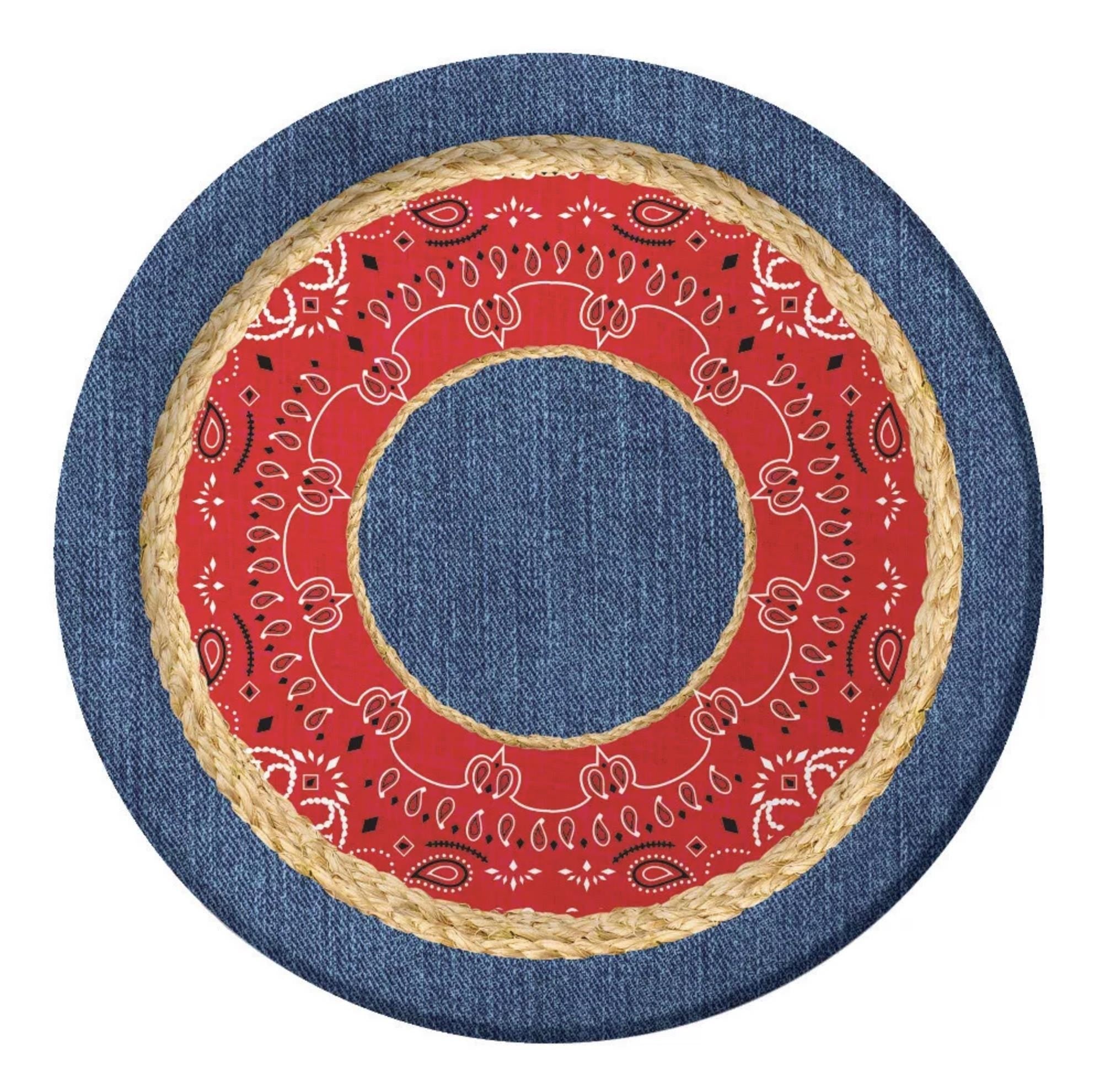 Western Party Paper Cake Plates 8ct - Stesha Party