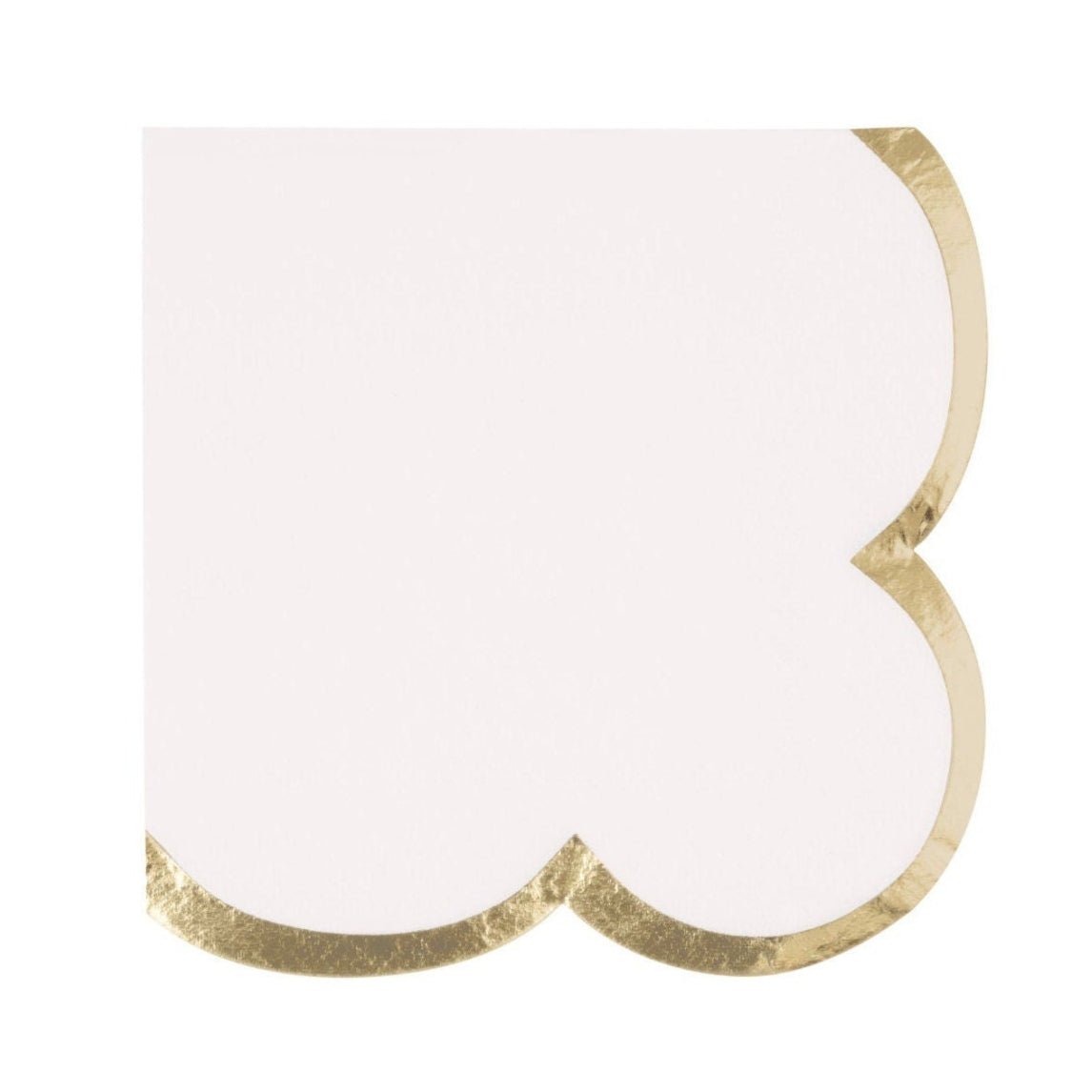 White & Gold Cocktail Napkins - Stesha Party