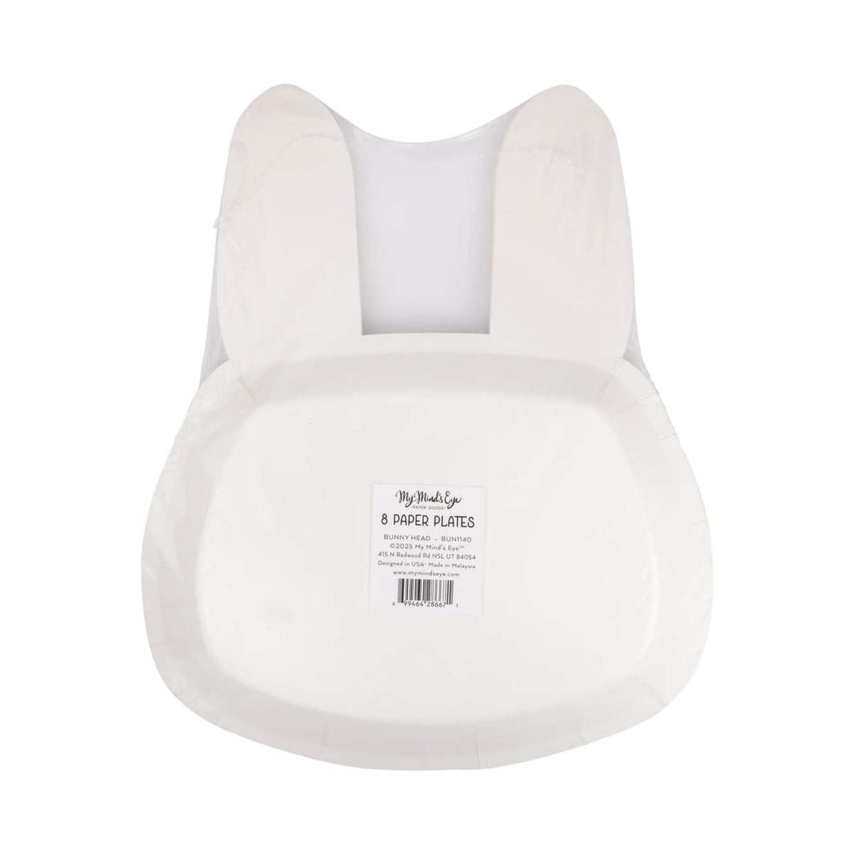 White & Pink Bunny Face Party Plates 8ct - Stesha Party