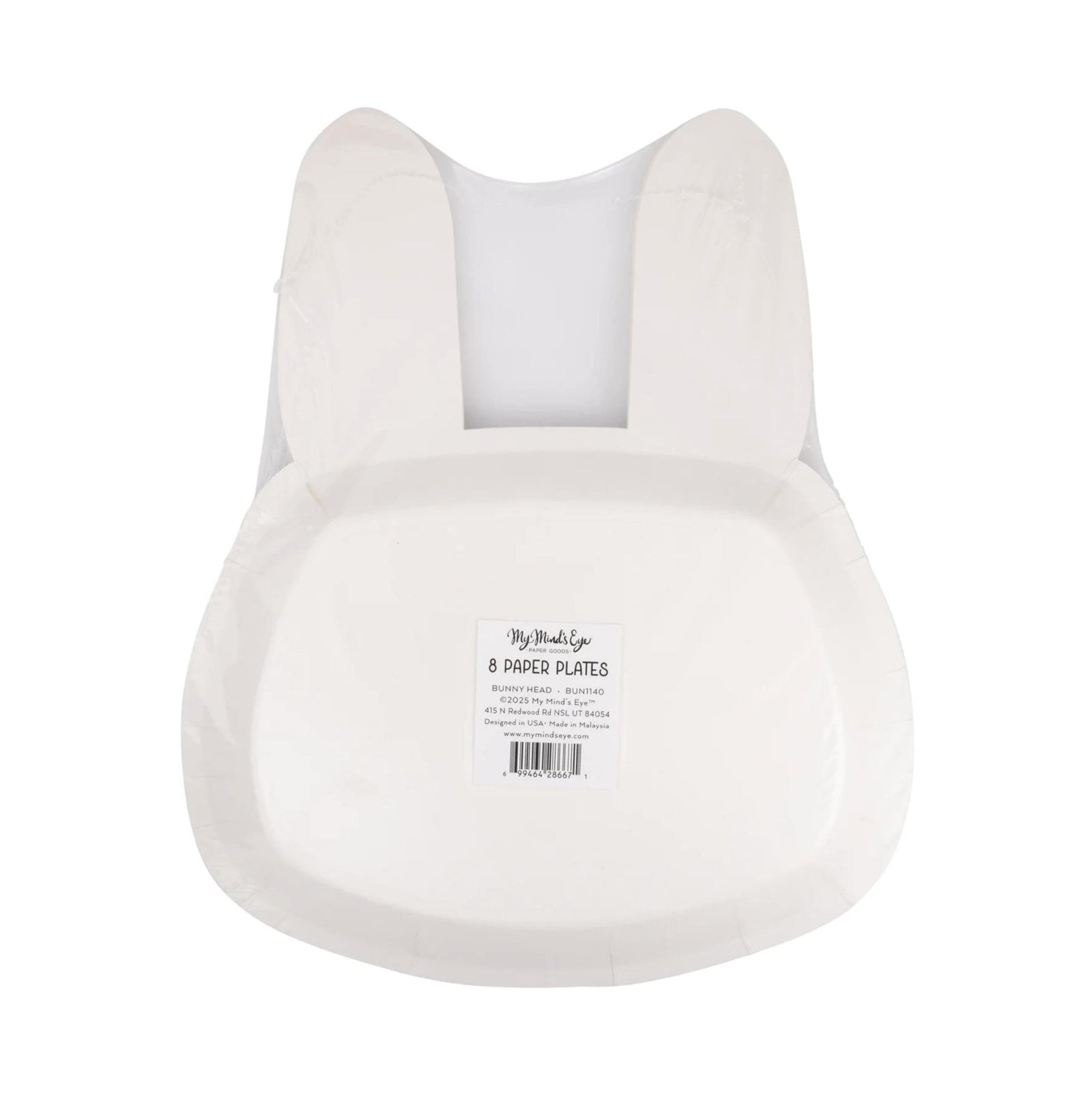 White & Pink Bunny Face Party Plates 8ct - Stesha Party