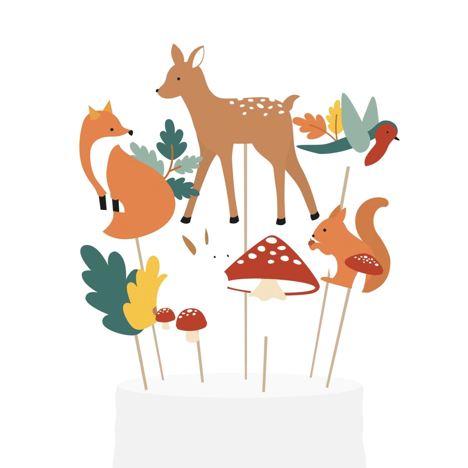 Woodland Animal Cake Toppers - Stesha Party