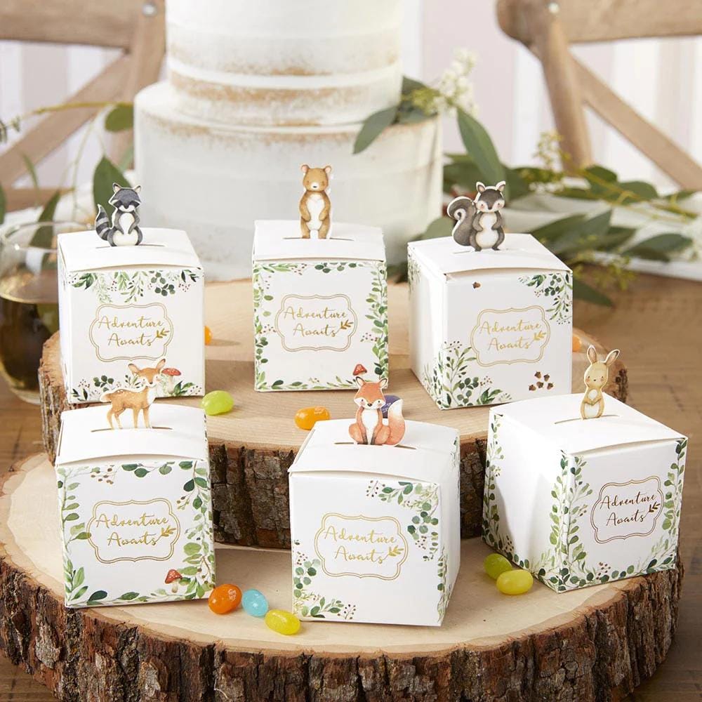 Woodland Baby Favor Boxes 24ct - Stesha Party