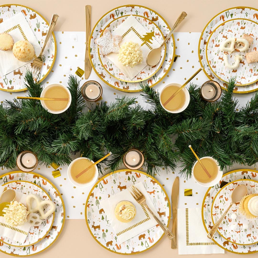 Woodland Critters Party Plates - Stesha Party
