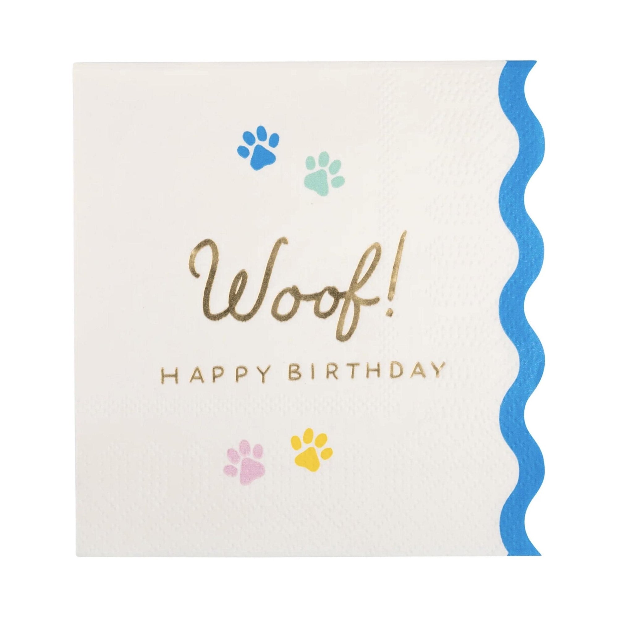 Woof Birthday Napkins 18ct - Stesha Party