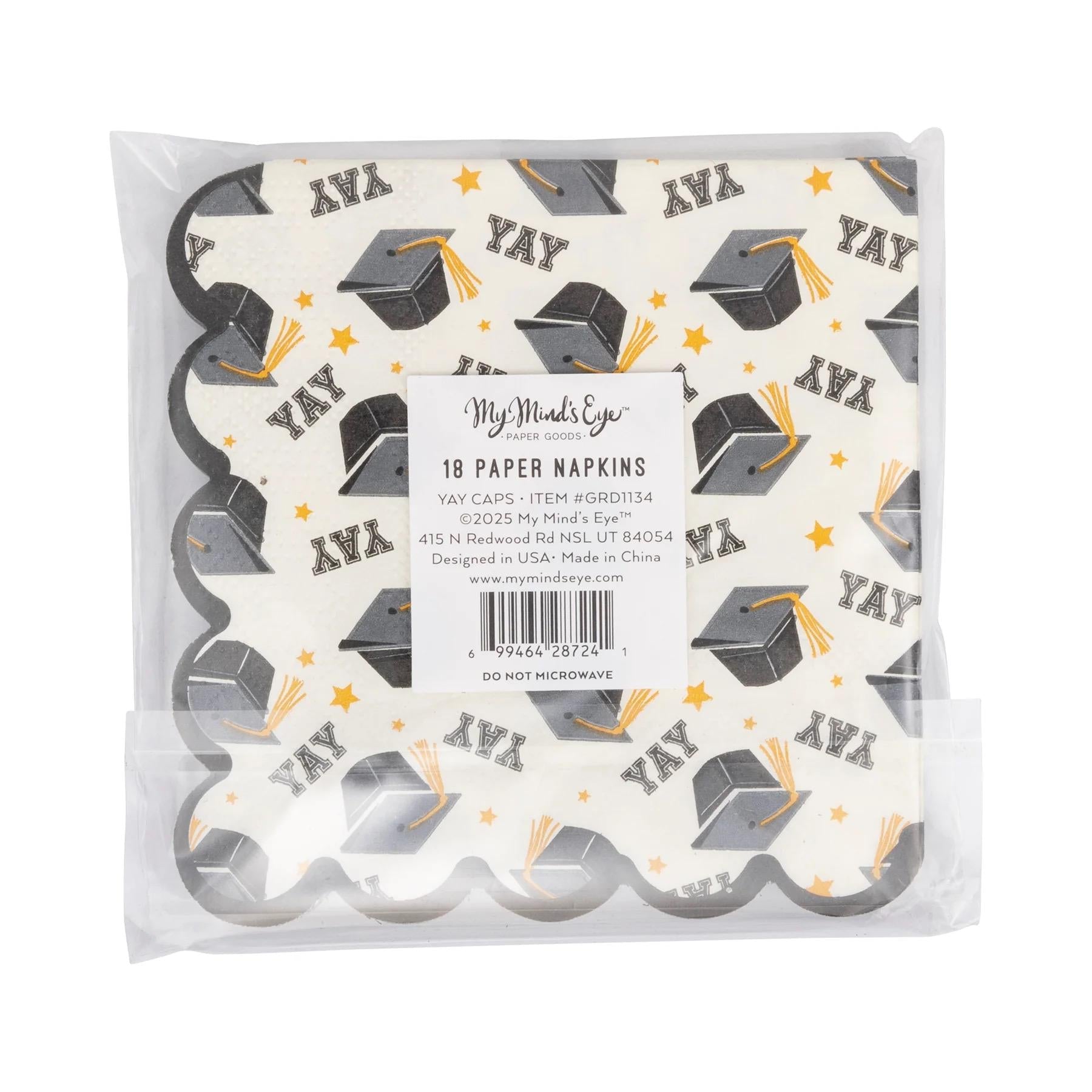 YAY Graduation Caps Napkins 18ct - Stesha Party
