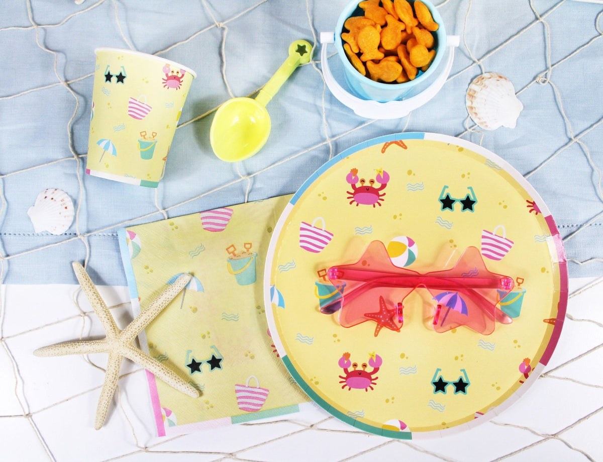 Yellow Beach Party Cups - Stesha Party