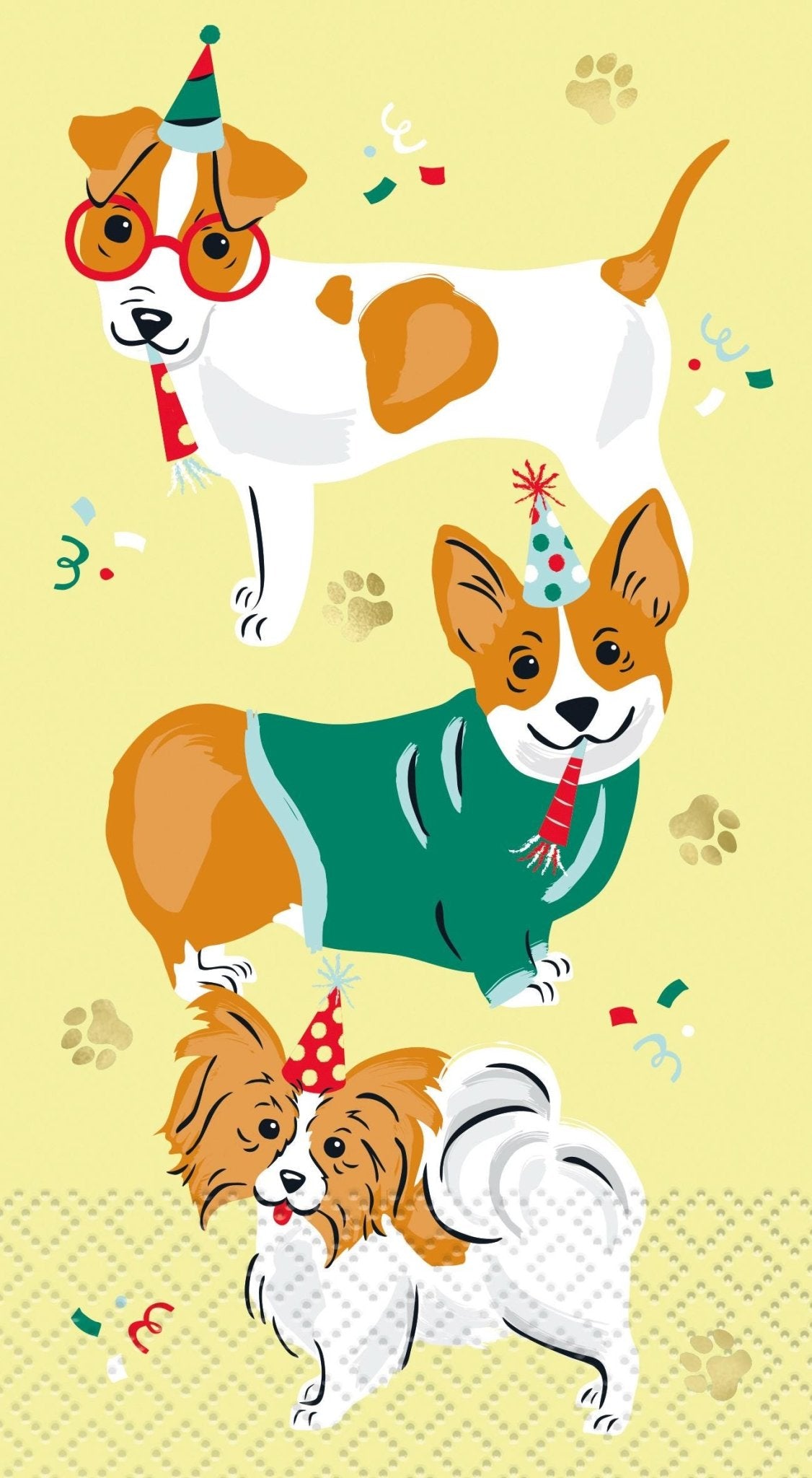 Yellow Dog Birthday Napkins 16ct - Stesha Party