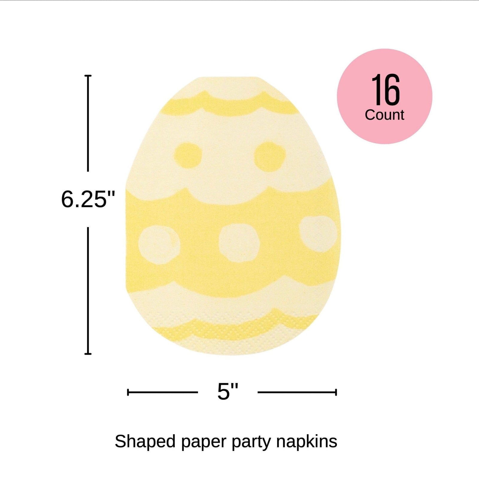 Yellow Easter Egg Napkins - Stesha Party
