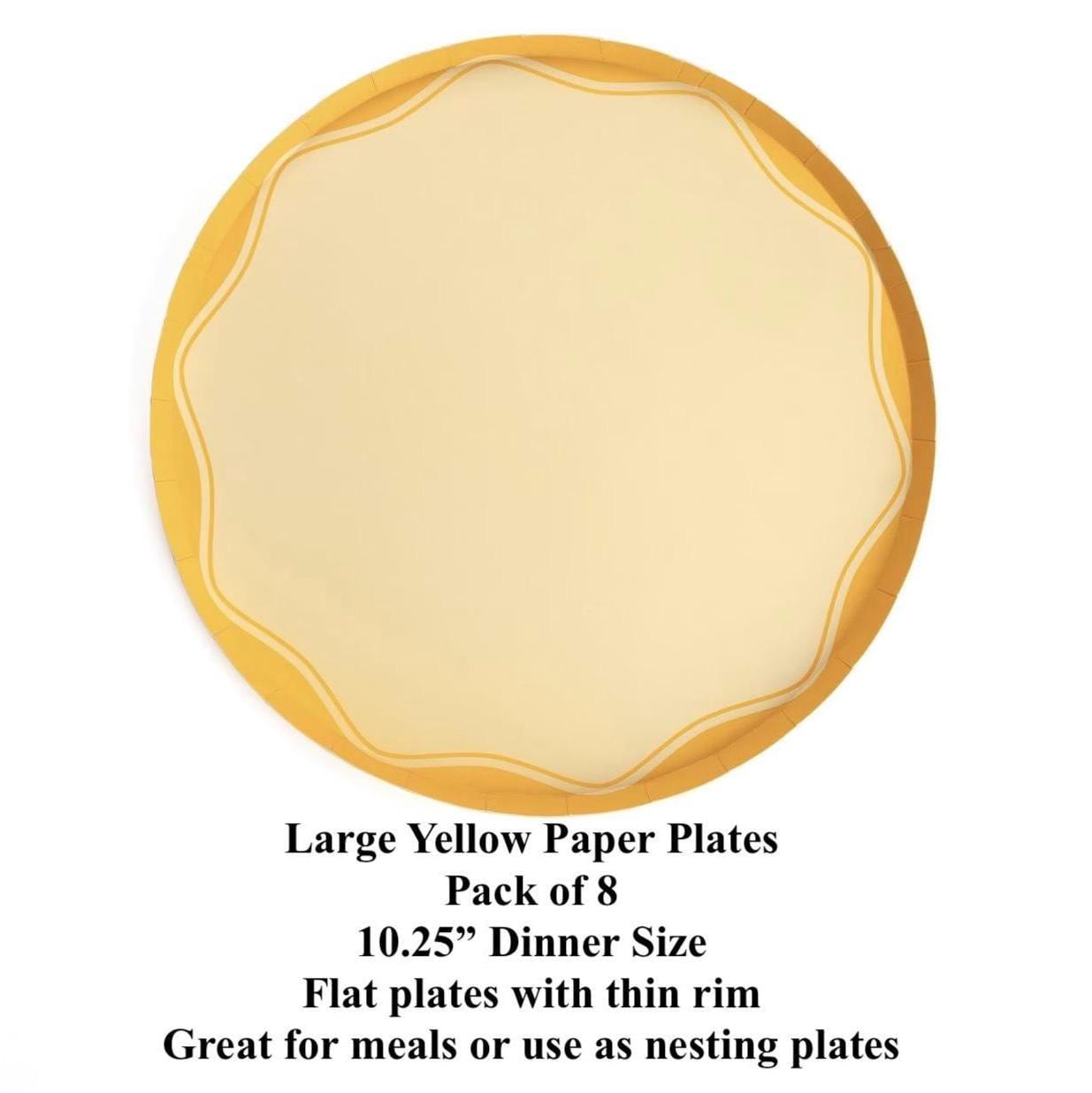 Yellow Party Plates - Stesha Party