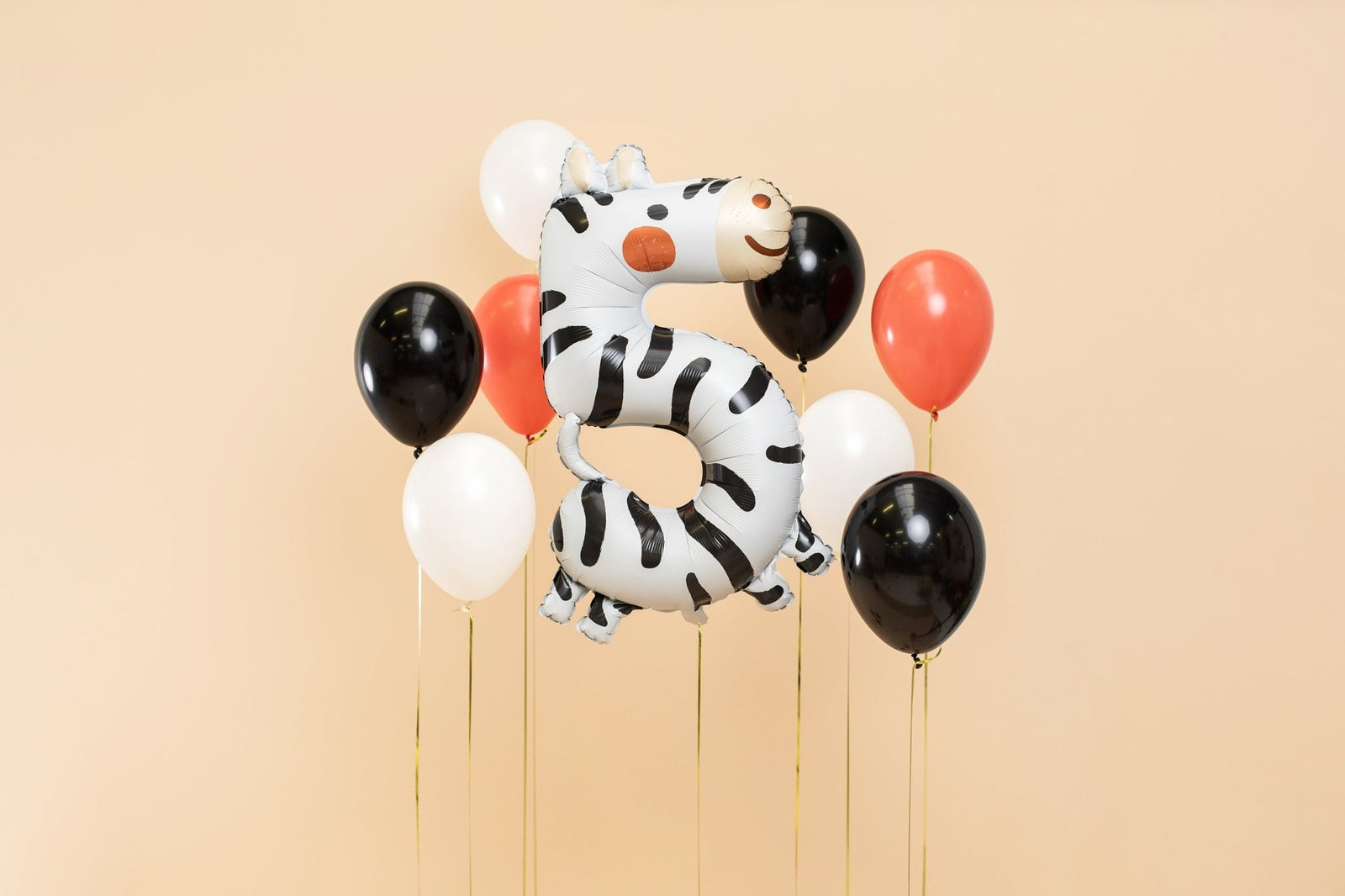 Zebra 5th Birthday Balloon - Stesha Party